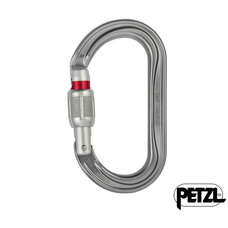 Mosquetón seguridad Petzl Oval OK screw-lock